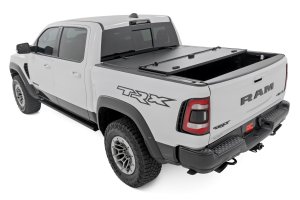 Ram 1500 TRX Hard Tri-Fold Flip Up Bed Cover - Rough Country - '21-'24